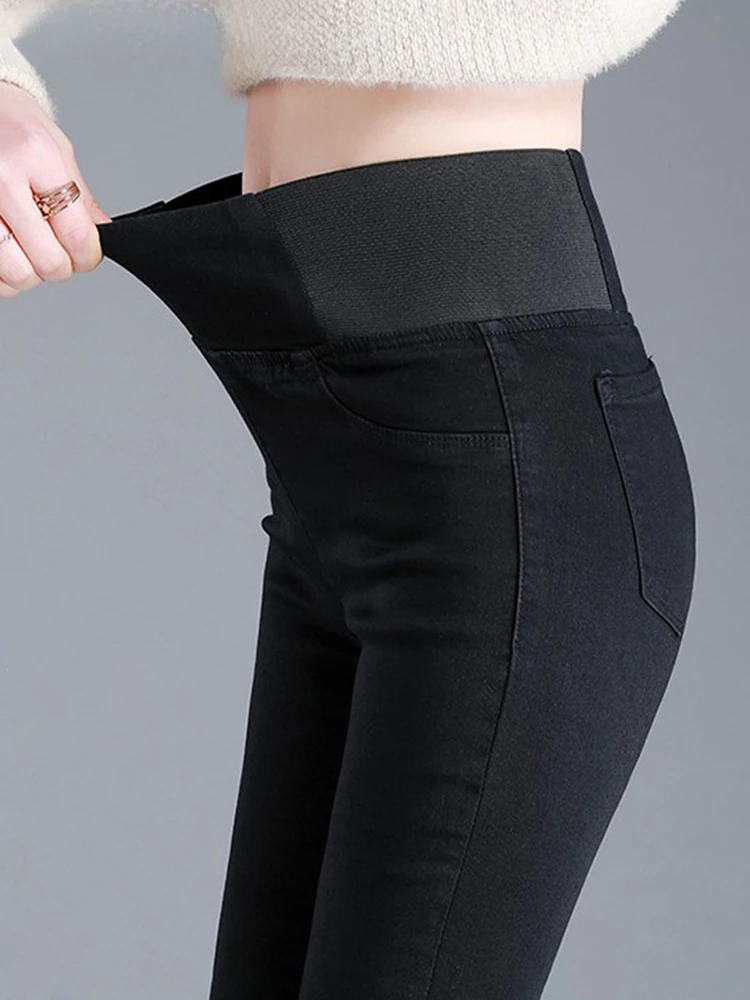 

Oversize 26-38 Black Skinny Pencil Jeans Women High Waist Slim Denim Pants Stretch Leggings Vaqueros Casual Pantalones Jean 2023