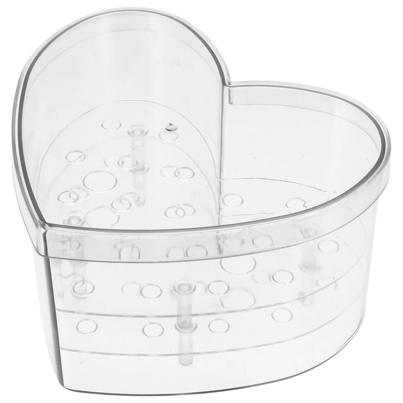 

Acrylic Heart Shaped Flower Box Clear Display Case for Small Arrangements Ideal Gift Box for Teacher Day Anniversary