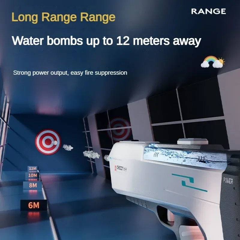 ฤดูร้อนเด็กไฟฟ้าปืนฉีดน้ําที่มีประสิทธิภาพ One Click Water Absorption อัตโนมัติ Watergun เด็กชายหาดกลางแจ้งสระว่ายน้ําของเล่น