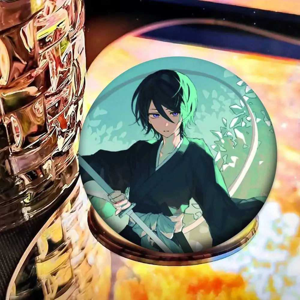 1 قطعة R-Rukia أنيمي K-Kuchiki شارات شارة ليزر مستديرة بروش الملابس ظهره اكسسوارات التلبيب