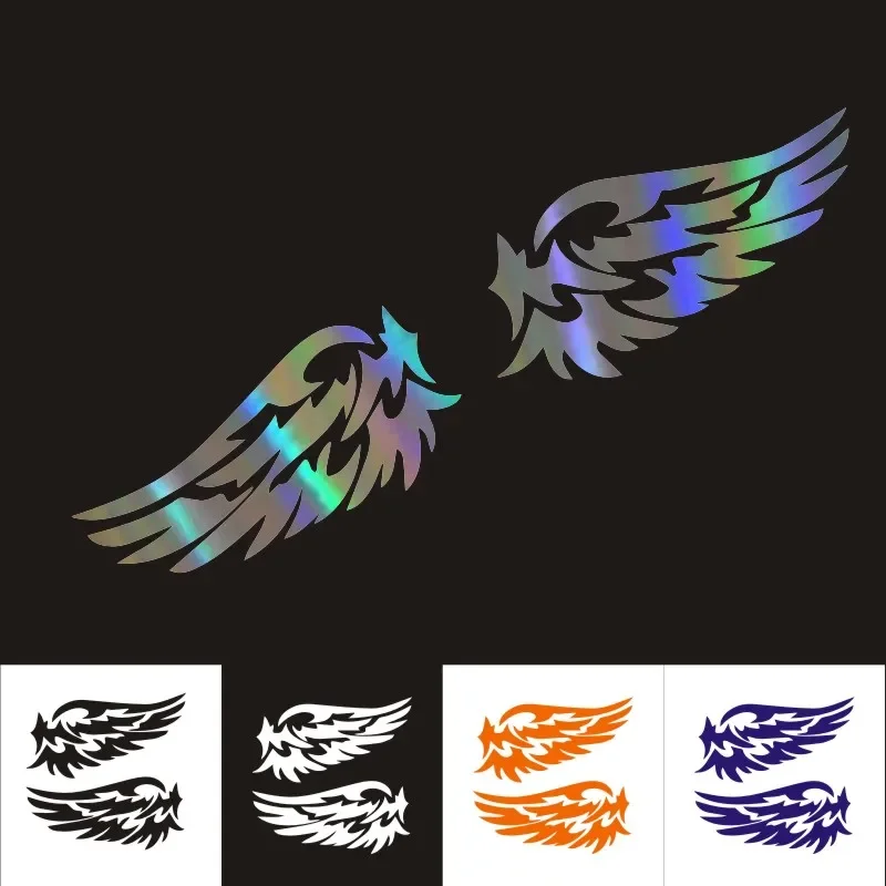 Наклейки на автомобиль, крылья ангела, красивые украшения для автомобилей и мотоциклов, 3D Светоотражающие Водонепроницаемые наклейки, купите 2, сохраните половину пользовательских наклеек