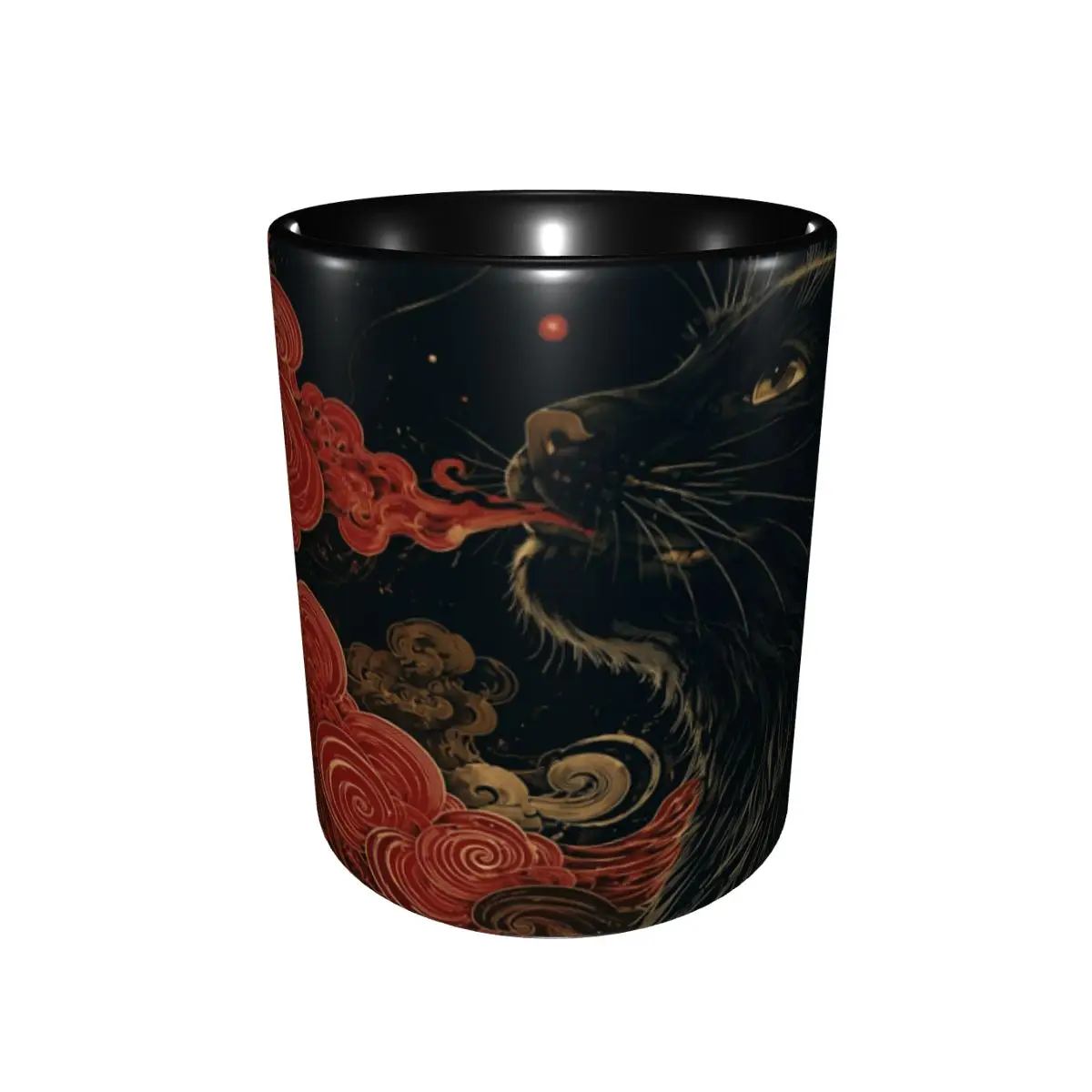 Halloween Black Cats Coffee Mug Cute Witchy Kitty Cup For Home