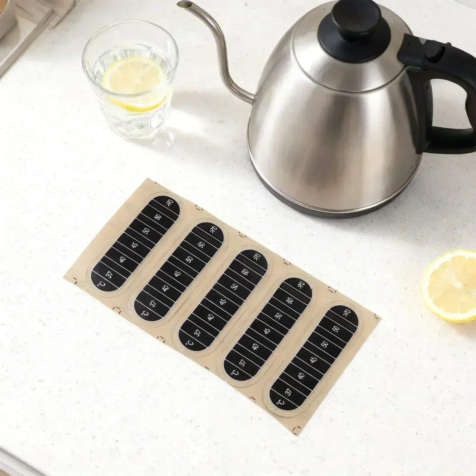 Hygrometers Thermometeraufkleber Business Industrial Kaffeemaßtemperatur Messstreifen 0-70 ℃ Kocherflüssigkeit