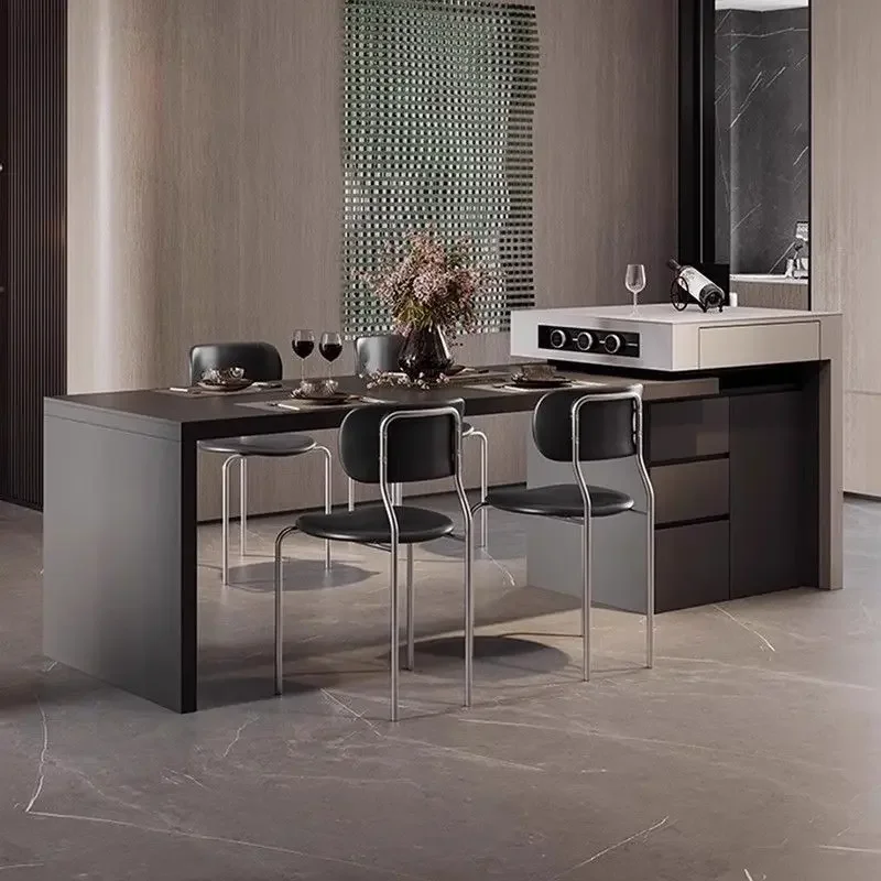 Extendable Living Room Dining Table Center Portable Rooms Lift Up Kitchen Islands Restaurant Simple Mesa Comedor Furniture