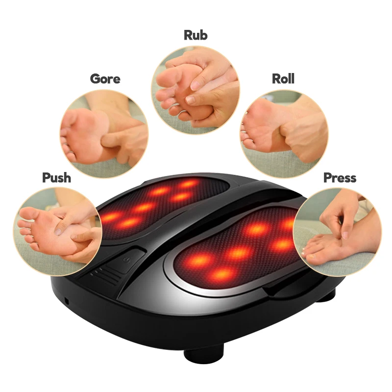 

Electric Infrared Rolling Foot Massager With Heat Calf And Foot Massager Massage Machine Home Health Care