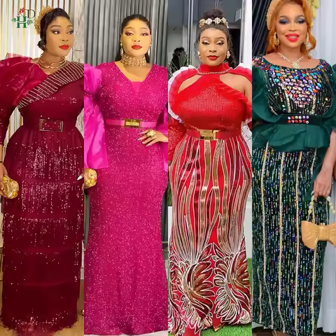 Evening dresses luxury 2025 Elegant party dresses women's evening festive dress Christmas Wedding Evening Green Gown Plus Size