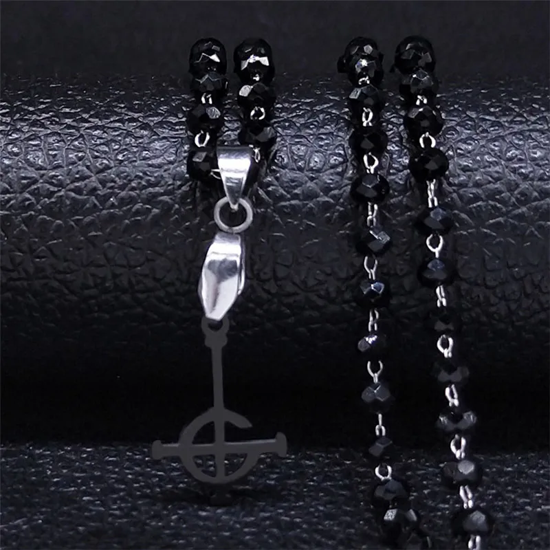 Ghost BC Band Nameless Merch Edelstahl Halskette für Frauen Männer Ghoul Grucifix Emeritus Symbol Maske Kragen Schmuck N3551S06 – Detail 7