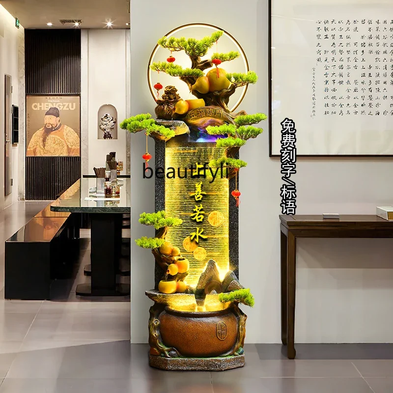 

Flow ornament circulating water gathering wealth living room landing rockery feng shui wheel opening gift