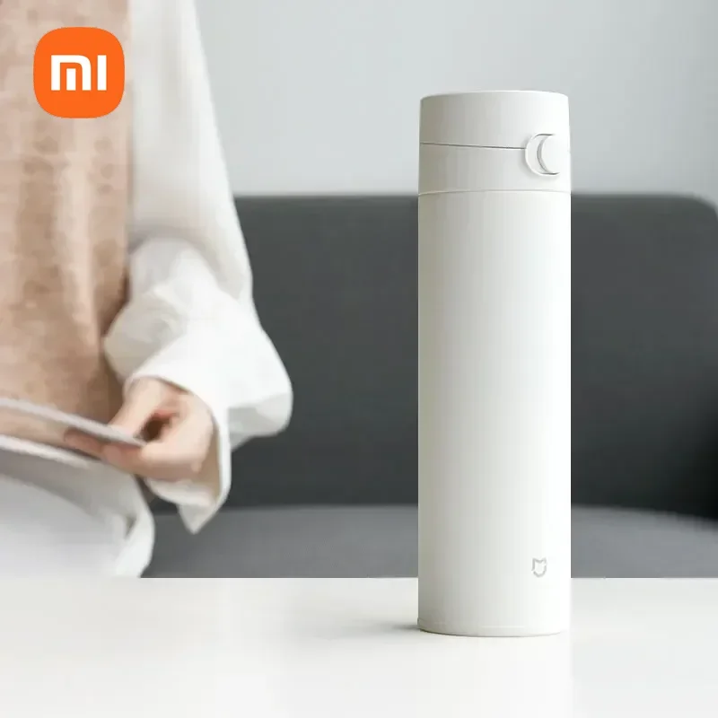 

Чашка для воды xiaomi mijia, 480 мл, изолированная чашка/холодная чашка, портативная портативная чашка для воды с замком из нержавеющей стали 316L
