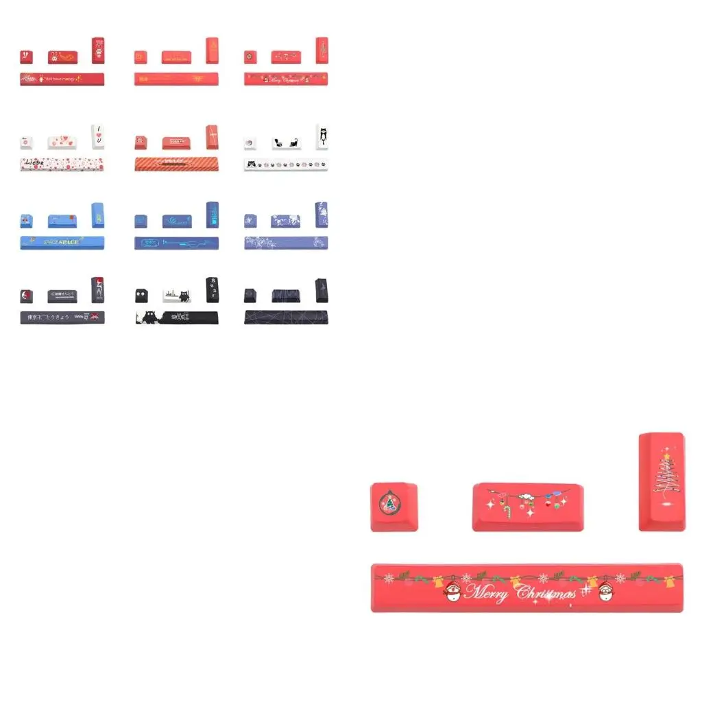 4 Keycap Set Keyboard Keycaps 6.25U Five Sides 4 keys Dye-subbed Keycap