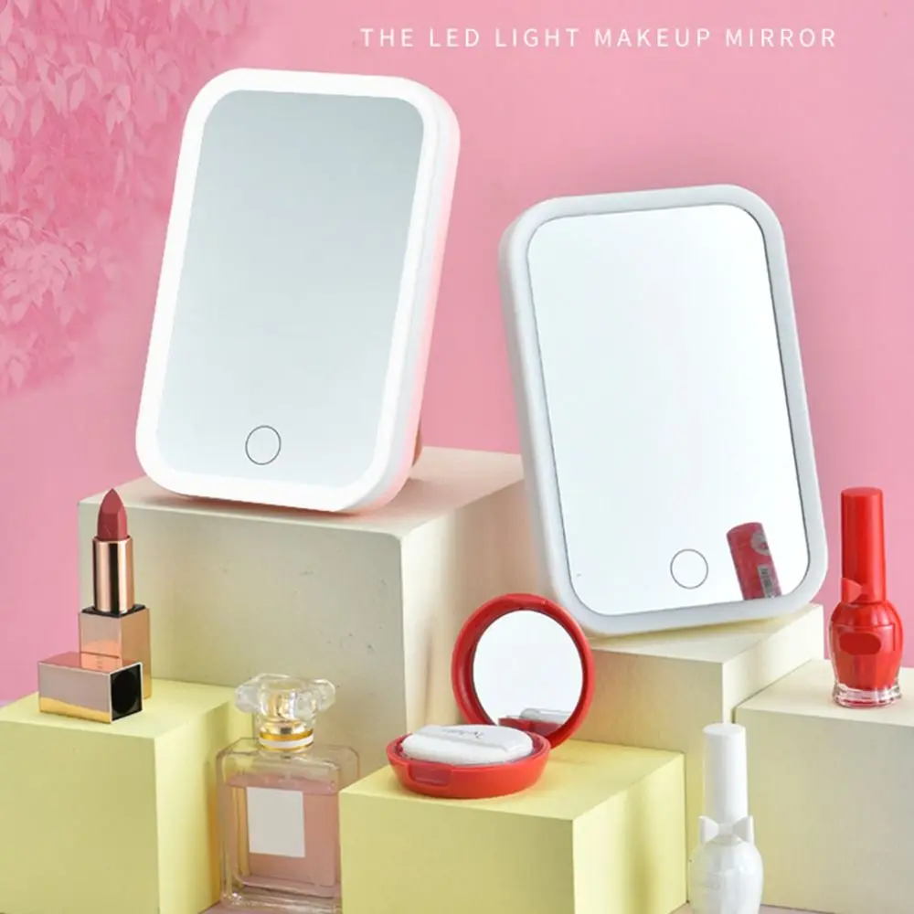 USB LED Makeup Mirror para Mulheres, 12V, LED Vanity Lights, Molho do banheiro, Iluminação, Armário portátil, Desktop, Espelhos reguláveis