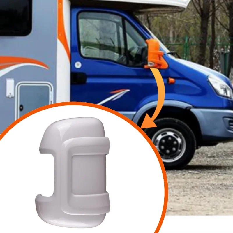 1 Pair White Motorhome Mirror Protectors Guards For Fiat Ducato Peugeot Boxer Relay Long Arm Mirrors RV Camper Accessories