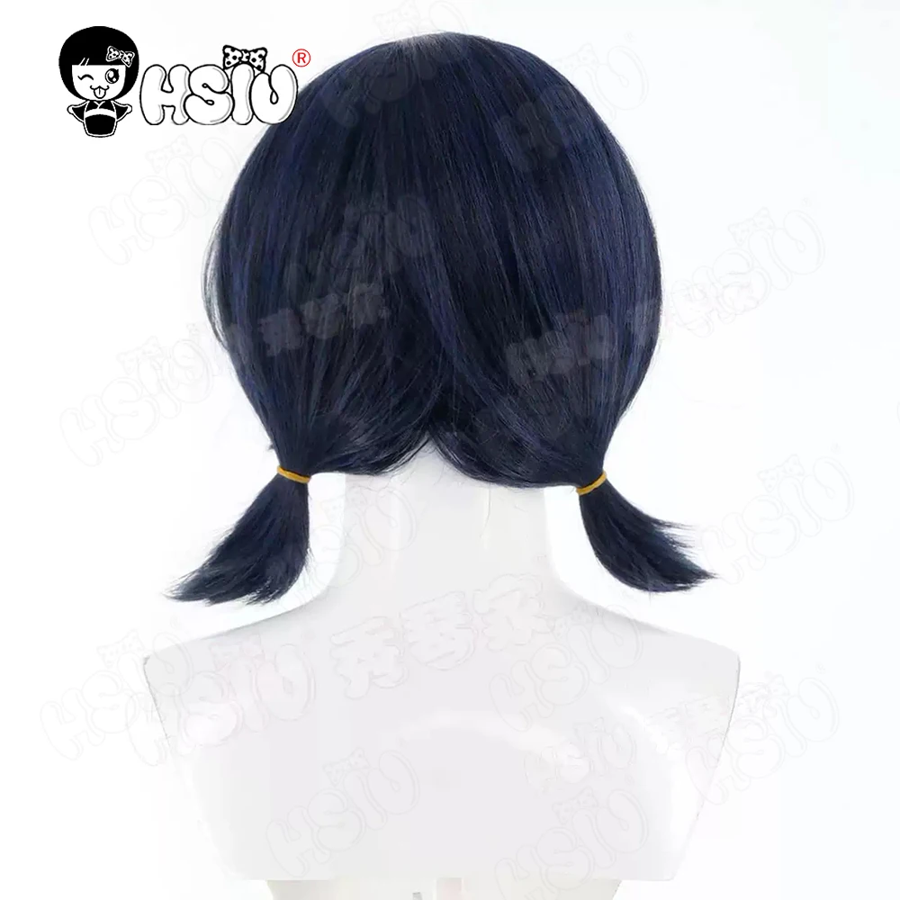 Belle Cosplay Wig HSIU 35CM dark blue short hair Synthetic Wig+Wig cap Game Zenless Zone Zero Sweety Belle Cosplay
