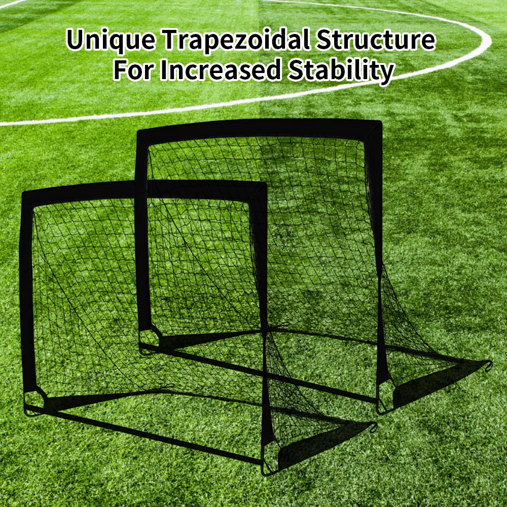 هدف كرة قدم محمول للأطفال مقاس 4 × 3 بوصات هدف كرة قدم منبثق للفناء الخلفي داخلي وخارجي شبكة كرة قدم للأطفال خفيفة الوزن وقوية
