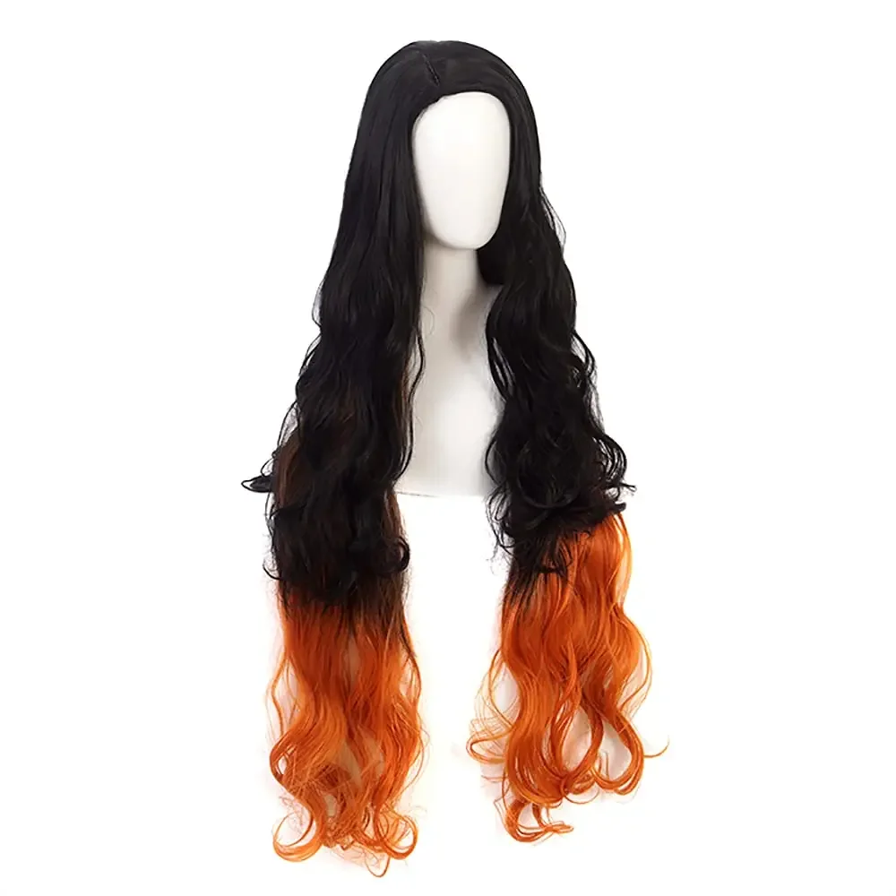 

Anime Demon Slayer Kimetsu No Yaiba Kamado Ne.zu.ko Cosplay Wig Heat Resistant Synthetic Hair Halloween Wigs Costume Party