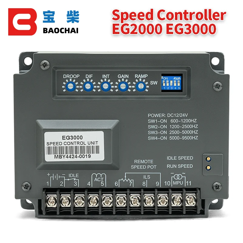 EG2000 EG3000 Dc motor Speed Control Unit Governor Diesel Generator Set Engine Controller