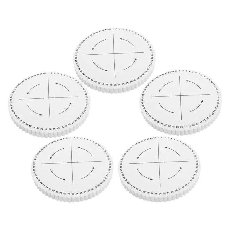 

AEE6-64 Slot Kumihimo Braiding Disk 5Pcs Thick Round Weaving Board For String Bracelet Making And Jewelry Craft Supplies