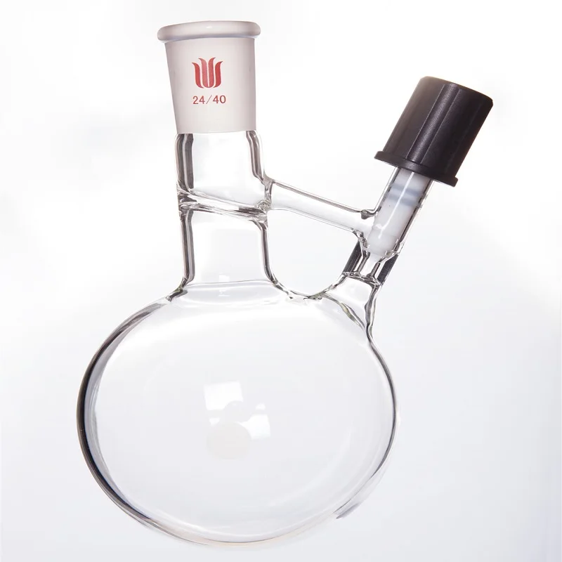 SYNTHWARE Solvent storage transfer bottle, Capacity 250mL 500mL 1000mL, High vacuum PTFE valve, Borosilicate glass, F48