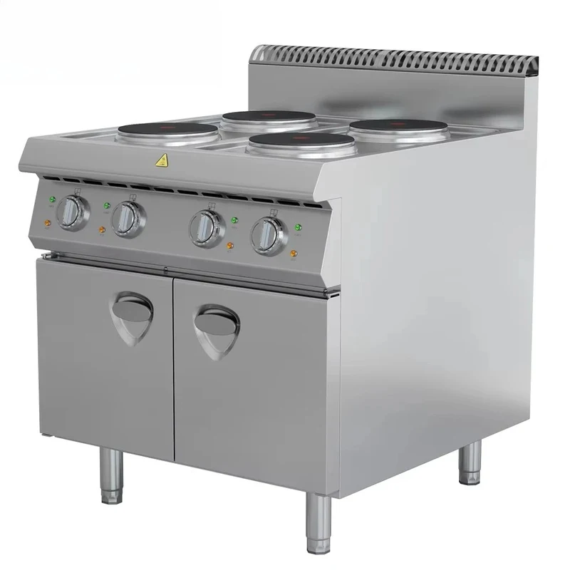 

Floor-to-ceiling 4 Circular plate cooking Commercial stove 4 burners with cinet