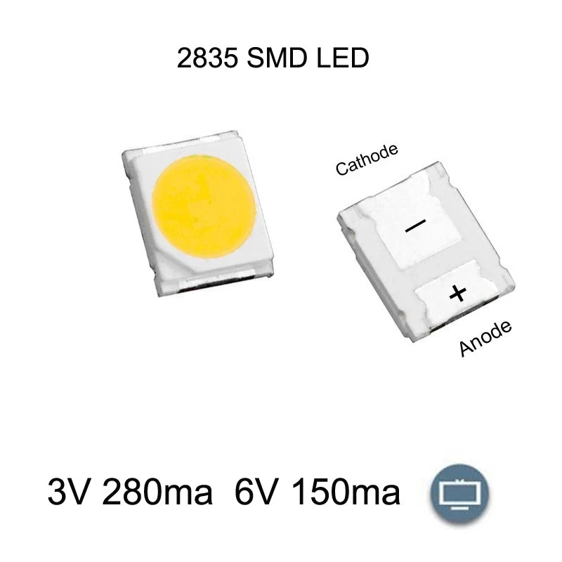 Retroiluminación LED para TV LG Innotek LCD, luz de fondo blanca fría, 3V, 280Ma, 1210, 3528, 2835