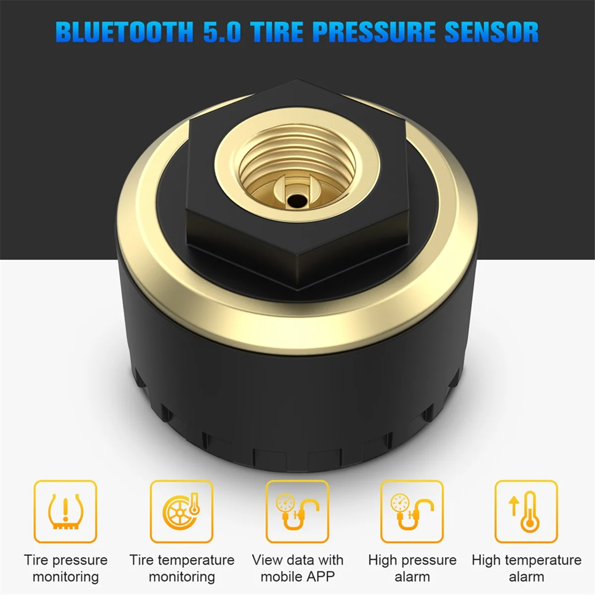 Y06A Auto TPMS Reifendruck Überwachung System Bluetooth 5,0 Handy Display Auto Reifendruck Sensor für LOS Android