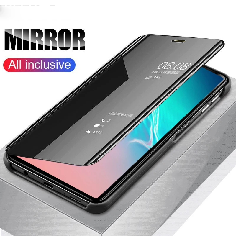 Smart Flip Phone Case For Samsung Galaxy Note 8 9 10 20 Hard Back Cover For Samsung S10 S20 S21 Plus S20FE Mobile Protection