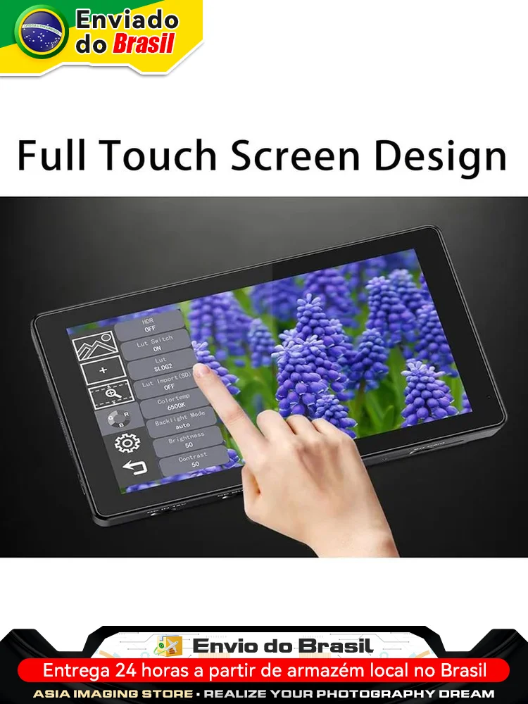 FEELWORLD LUT5 5 Polegada 3000nits HDR HDMI LUT 5 4K Touch Fotografia Monitor ao vivo Forma de onda Histograma vetorial Vídeo Peaking Focus