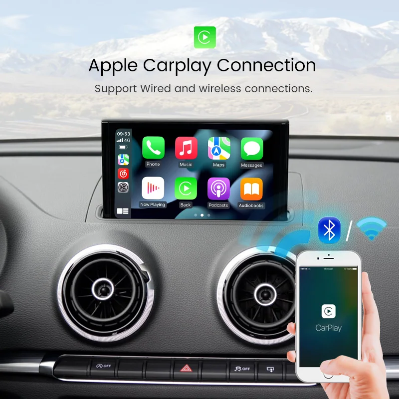 For Audi A3 A4 A5 A6 A7 Q2 Q5L Q7 MIB Support Wireless Carplay Android Auto OEM RMC Screen Upgrade Interface Decoder Mirror Link