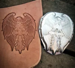 American Eagle Style Leather Embossing Mold 3D Leather Carving Stamp Heat Stamps Cold Pressing Mold Aluminum Alloy Craft Tools
