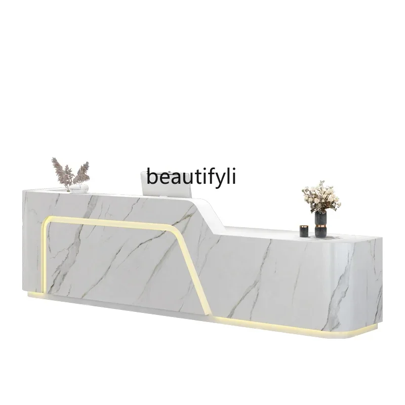 

Y Cashier Simple Modern Beauty Salon Front Desk Clothing Store Hotel Company Milk Tea Shop Reception Desk
