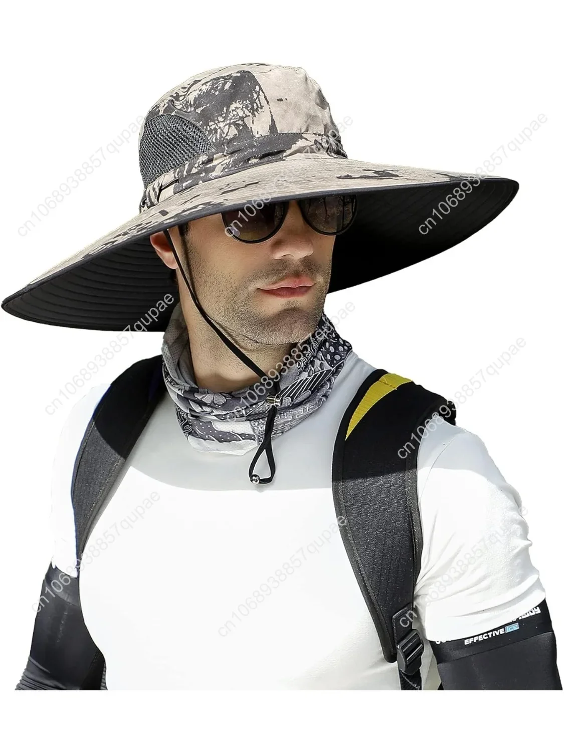 

Men Wide Brim Sun Hats UPF50+ Waterproof Breathable Bucket Hat For Fishing Hiking Camping Outdoor Casual