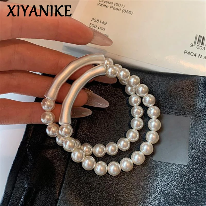 

XIYANIKE Sweet Cool Pearl Elastic Cord Bracelet For Women Girl Fashion New Jewelry Lady Gift Party Wedding pulseras mujer