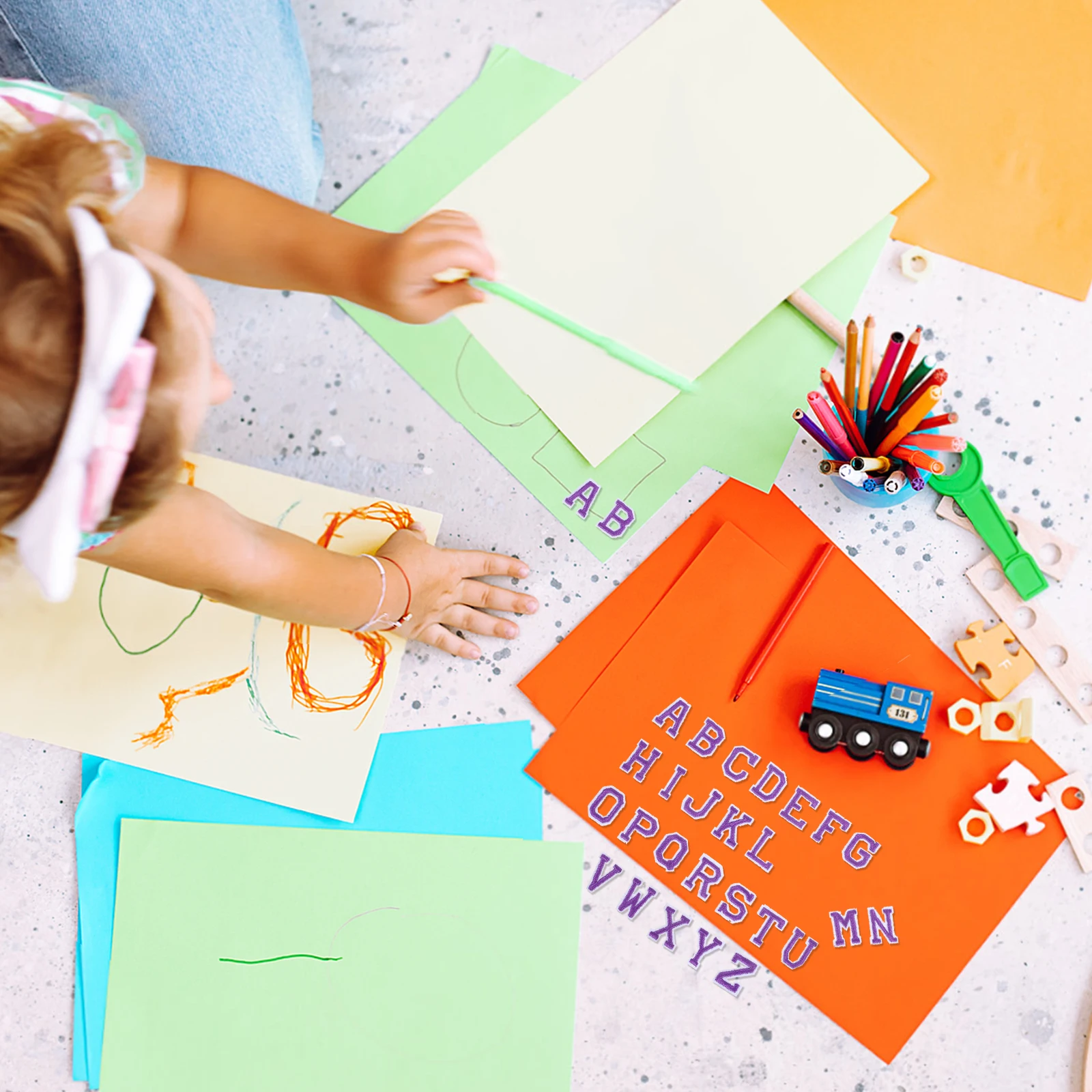 

3 Sets Felt Letter Board Clothes Repair Patches Bags Iron Banner Alphabet Applique Clothing Embroidered