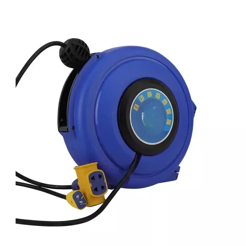 

New electric drum self-reeling device, wire reeling dynamic telescopic pipe reeling device