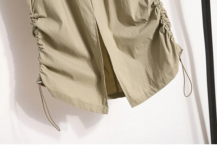 saias casuais de algodão femininas verão saia com cadarço