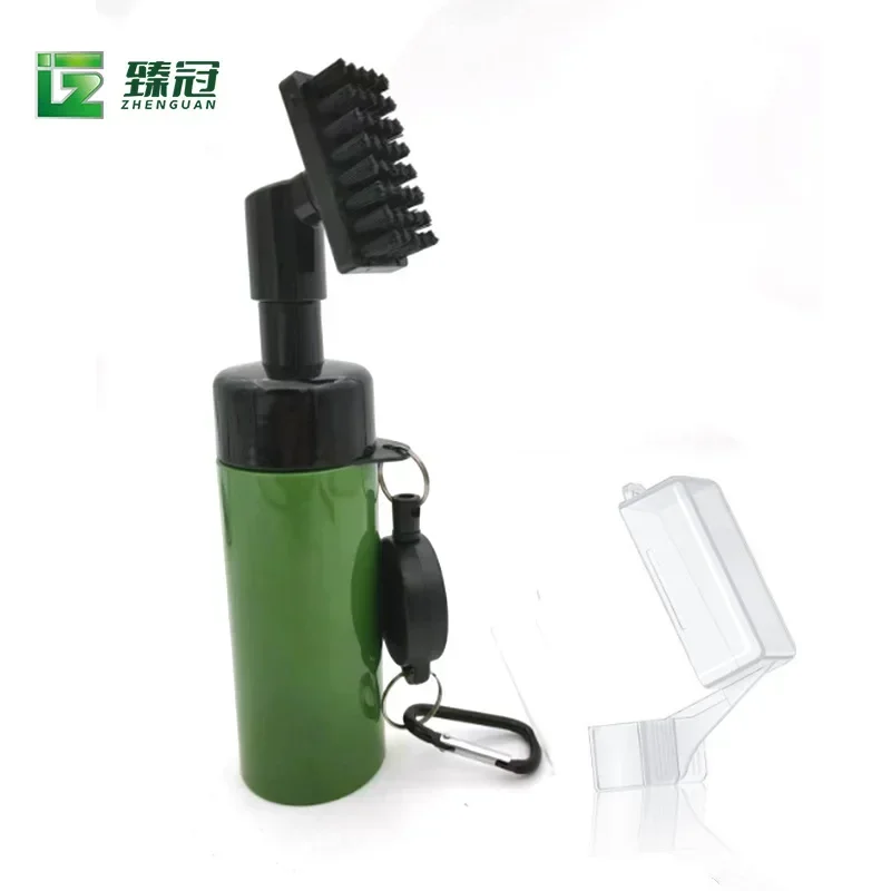 Hot selling new leak proof golf ball groove sprinkler brush press type golf club water spray cleaning