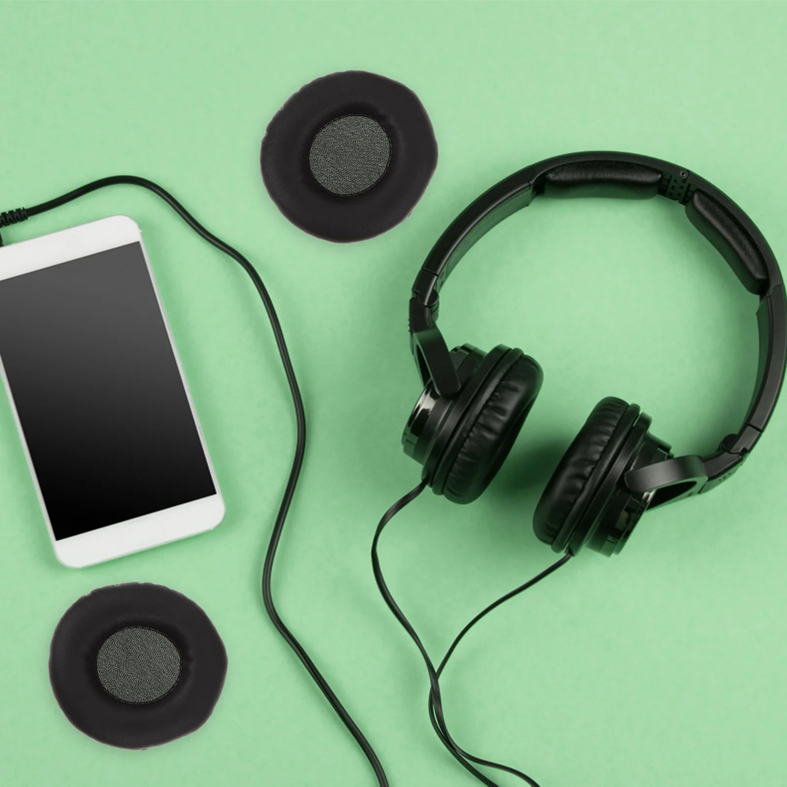 

2Pcs Ear Cushion Replacement for E40bt E30 72mm Headset Comfortable Durable Soft High Elasticity Noise Reduction