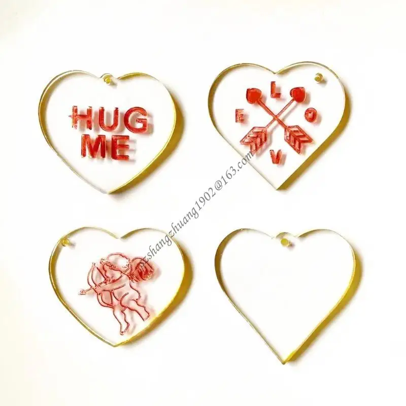 

Q6RB DIY Valentine's Day Series Keychain Pendant Love Cupid Mirror Silicone Mold
