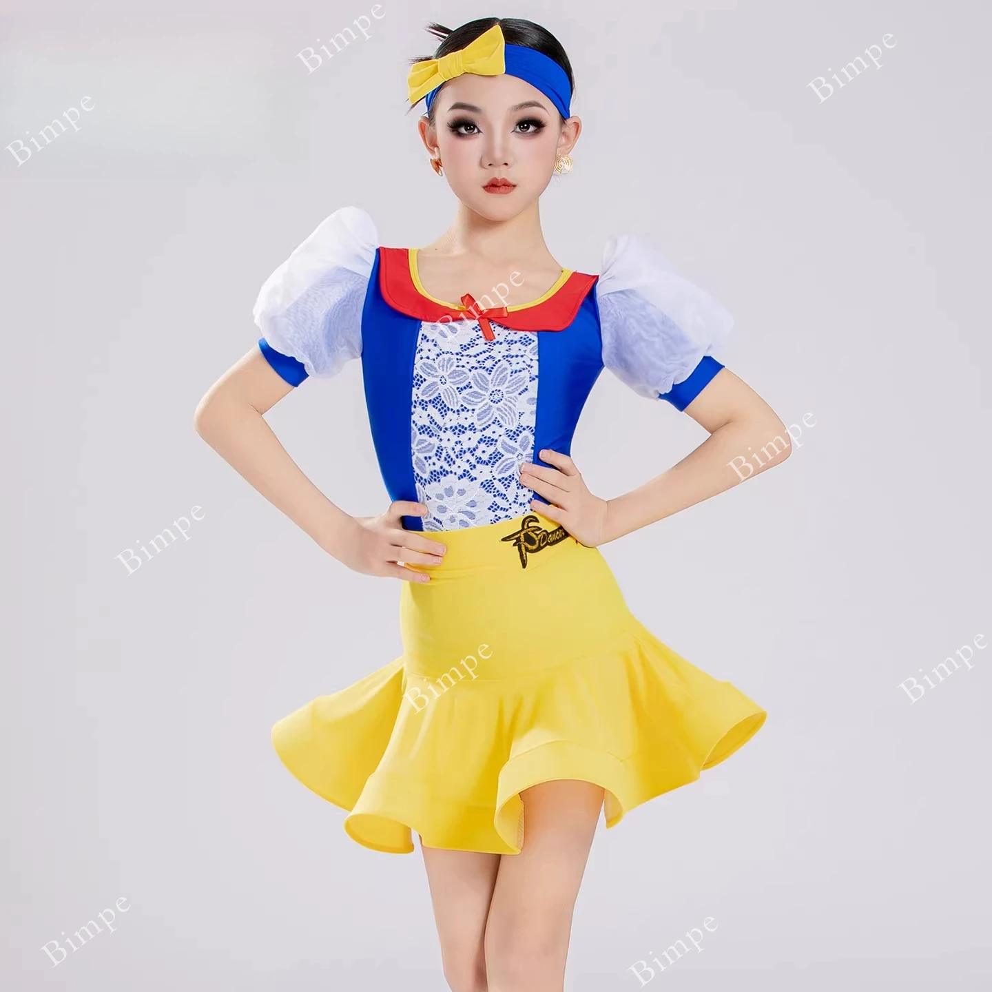 

Мультяшное платье для латиноамериканских танцев для девочек, тренировочное платье для танго, костюм для латиноамериканских танцев, платье для соревнований по бальным танцам, стандартное танцевальное платье