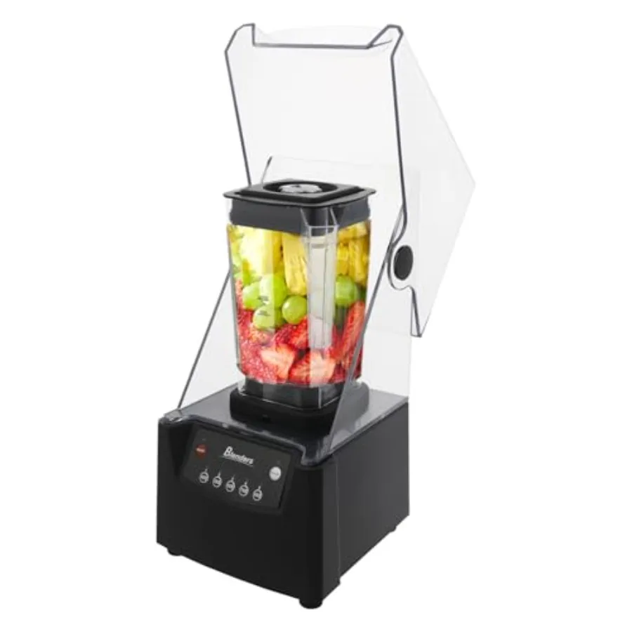 2600W Commercial Smoothie Machine for Kitchen with 0.48 Gallon Ccity 5 Time Settings 23000rpm Countertop Blender for Juices Sha
