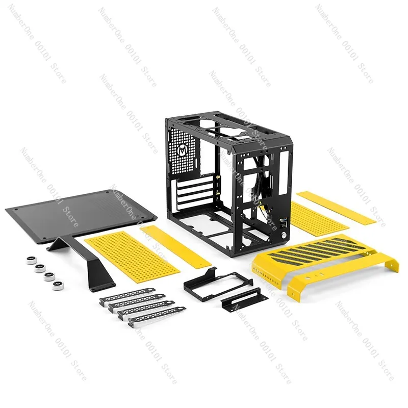 Mini ITX PC Case Tempered Glass Portable MATX Computer Chassis Water Cooling Support Desktop Gaming Small Form Factor Tower