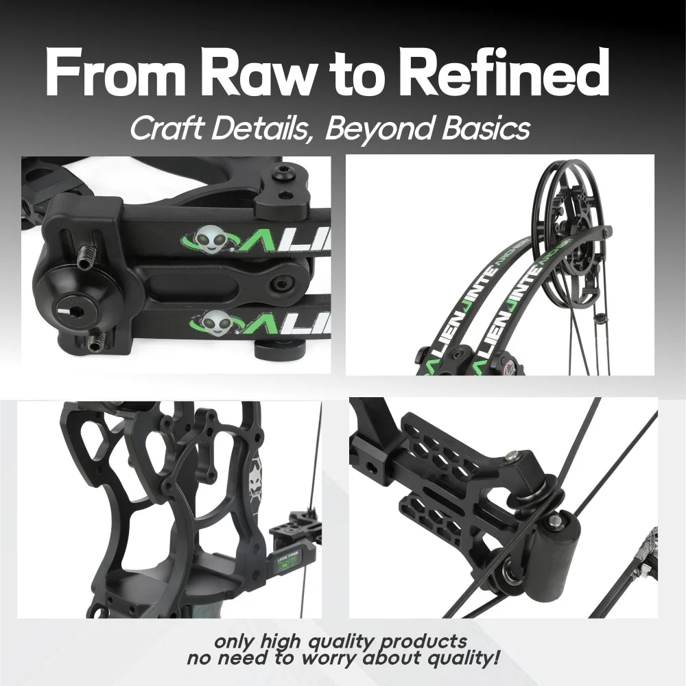 Archery Compound Bow Dual-Use Kit for Steel Ball & Arrow 30-70LBS Adjustable 80% Let-off 340FPS Right/Left Hand Outdoor Hunting Shooting Target Practice Professional Archery Accessories