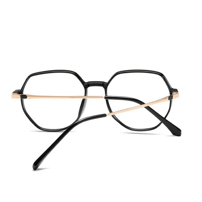 Metal Photochromic Gray Polygon Prescription Spectacles Women Literary TR90 Oversized Nearsighted Glasses 0 -0.5 -0.75 To -6.0