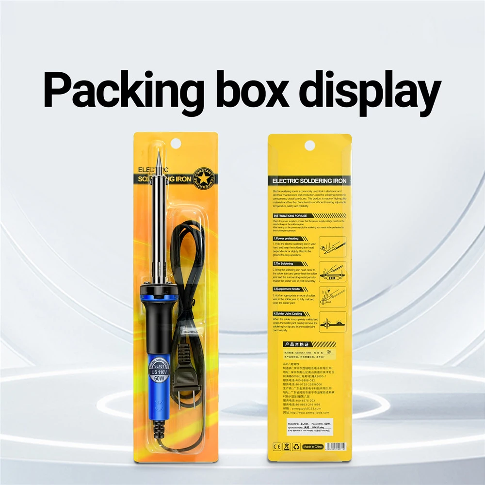SL401 Electric Soldering Iron 60W US/EU Plug Tester Tin Tips Repair Welding Tools Rework Header Tool Solder Station Repair Tool