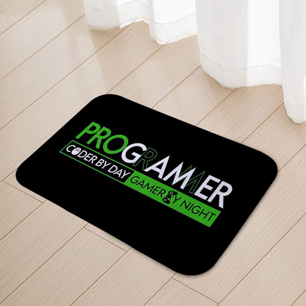 Programmer Coder by Day Gamer by Night Floor mat house carpet door pad modern decorative carpet anti -sliding floor pad 180