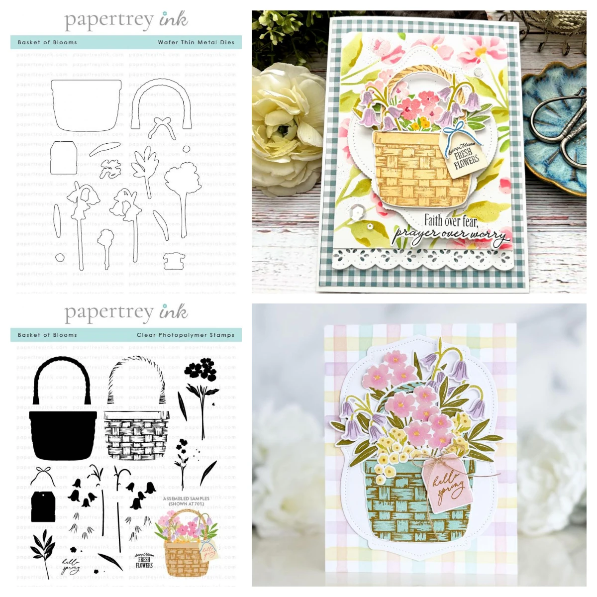 

Basket of Blooms Happy Mother's Day Metal Cutting Dies Stamps for DIY Scrapbooking Diary Handmade Papertrey Ink March 2026 New