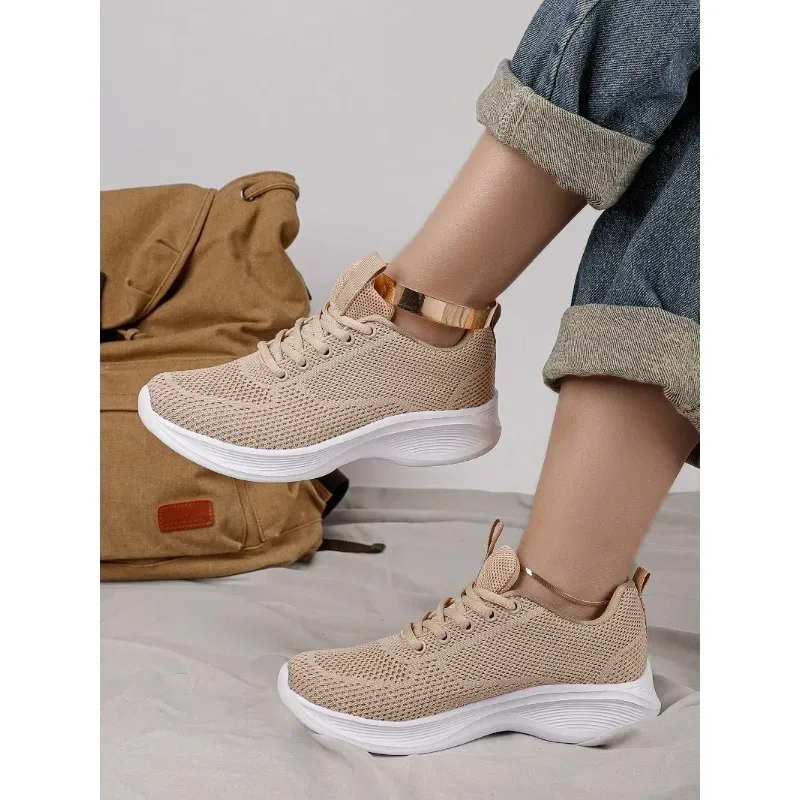 Sneakers for Women Fashion Tennis Female Khaki New Sport Shoes for Gym Flat Sole Ladies Sneaker Big Size 42 tenis mujer