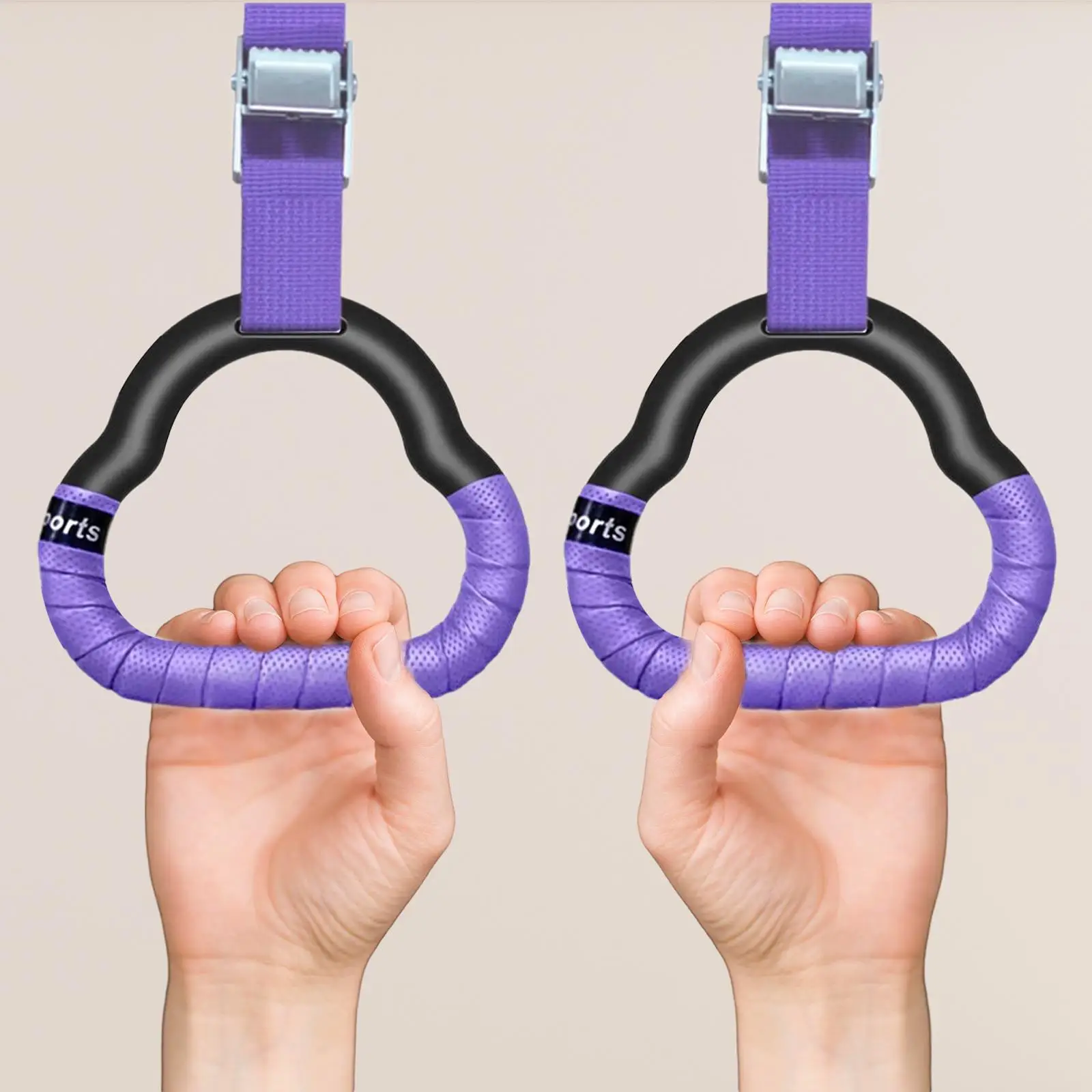 Gymnastics Rings Adjustable Pull up Exercise Rings for Park Home Gym Workout