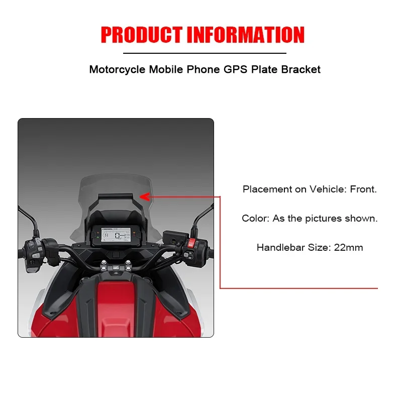 For Honda NC750X GPS Phone Navigation Bracket NC 750X NC750 X NC 750 X 2021-2024 2023 Front Bar Phone GPS Holder Mount Stand