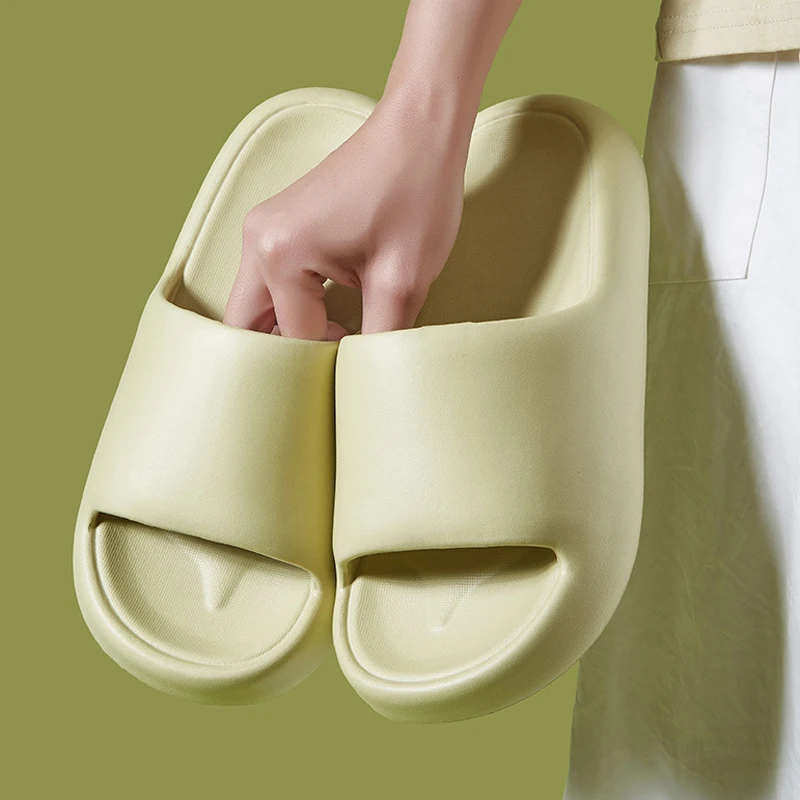 Pantuflas de casa para mujer, sandalias tipo nube, antideslizantes para baño, chanclas de playa para exteriores, sandalias casuales de goma, chanclas planas para hombre, para casa, verano